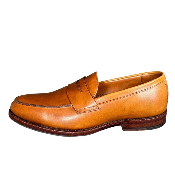 Brooks Brothers Mens Tan Leather Penny Loafers Made in USA Goodyear Welted 8.5 D - Picture 2 of 10